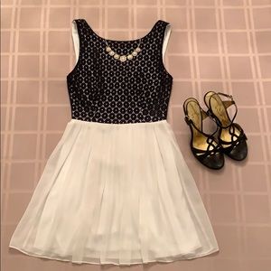 Black and White Semiformal Dress
